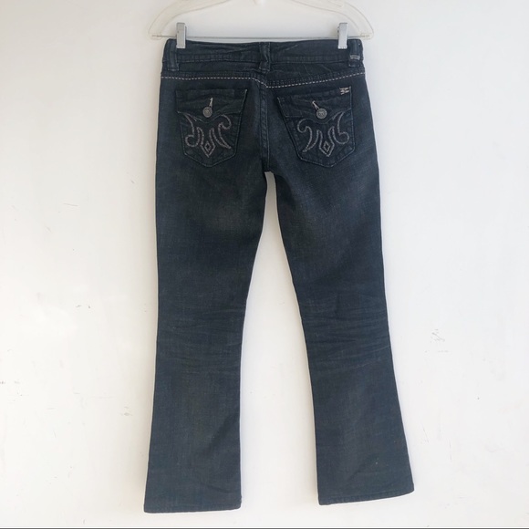 BUCKLE MEK BLACK DISTRESSED JEANS 26 - Picture 2 of 8
